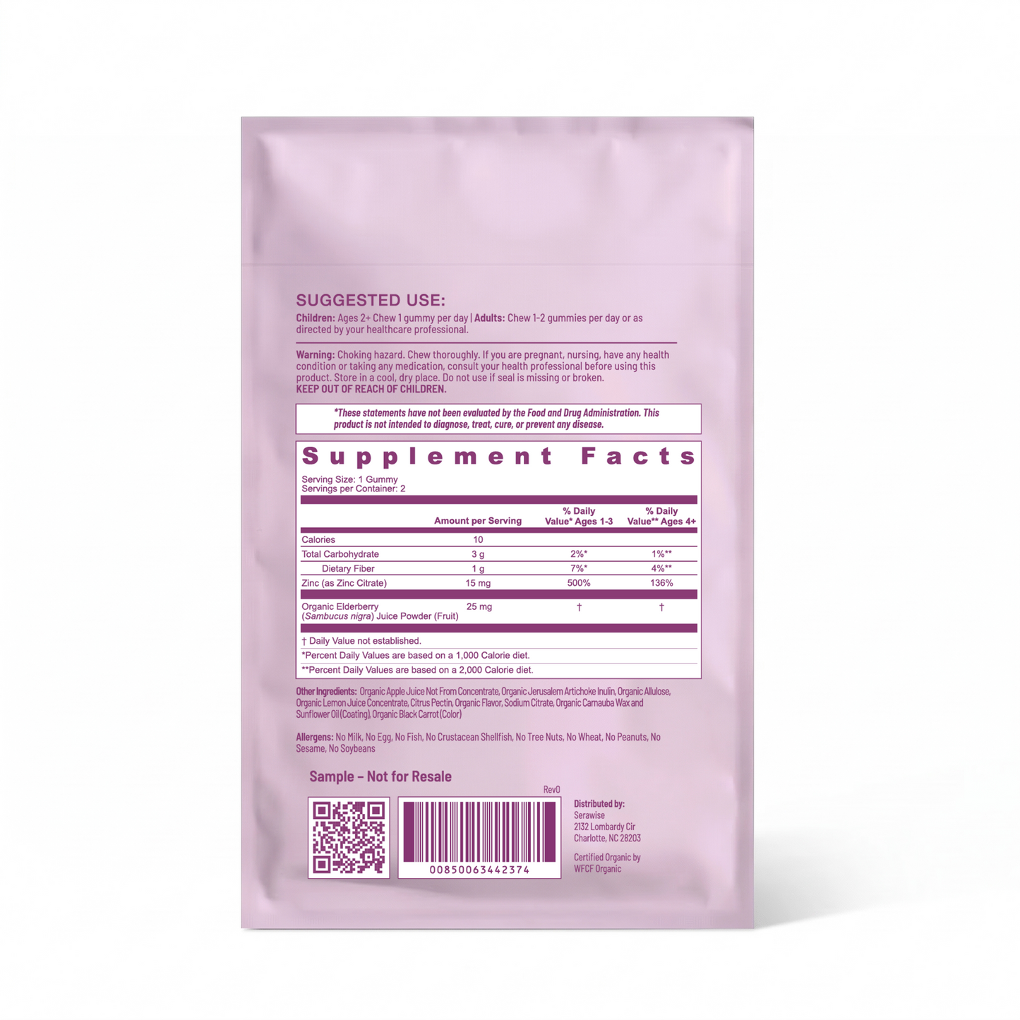 FREE SAMPLE: Organic Zinc Gummy