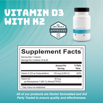 Vitamin D3 with K2 | 60 Capsules