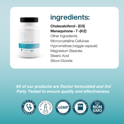 Vitamin D3 with K2 | 60 Capsules