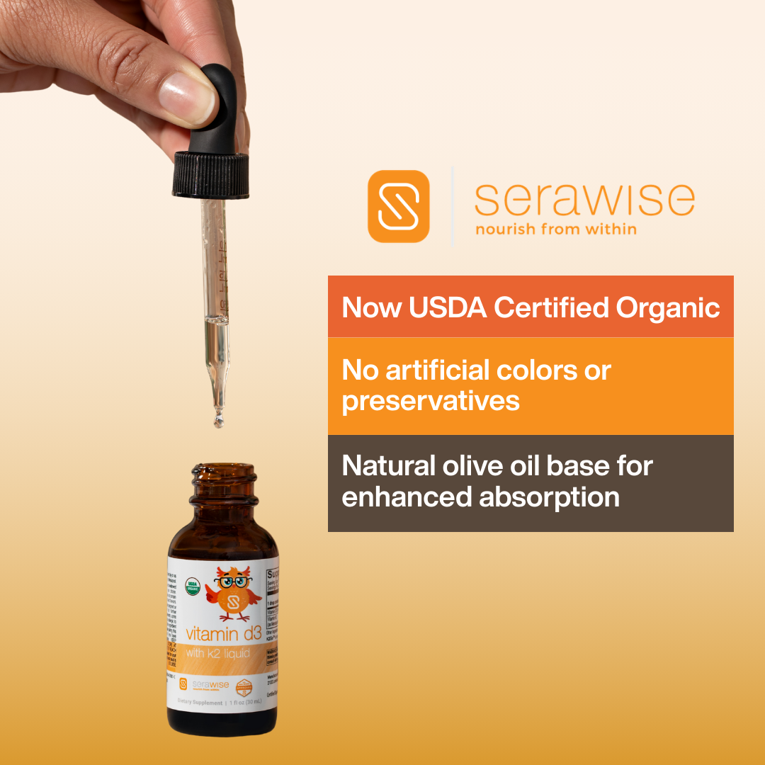 Organic Liquid Vitamin D3 with K2