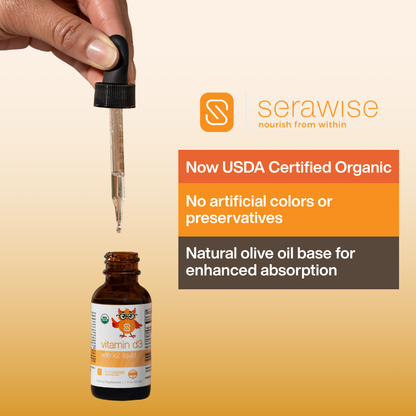 Organic Liquid Vitamin D3 with K2