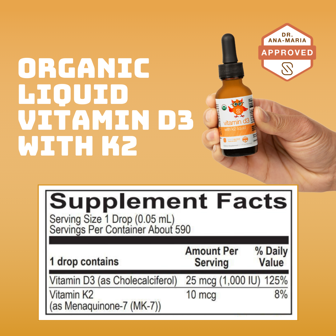 Organic Liquid Vitamin D3 with K2