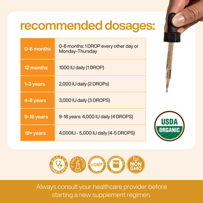 Organic Liquid Vitamin D3 with K2