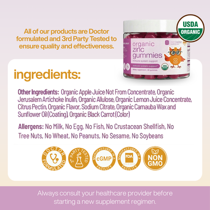 PREORDER: Organic Zinc Gummy